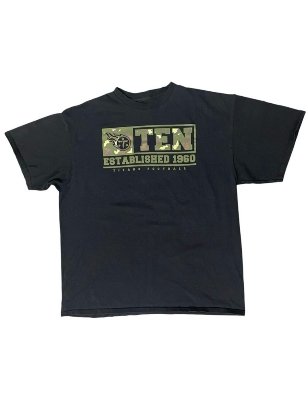 NFL Team Apparel TN Titans Camo Tennessee T-shirt Tee Shirt short sleeve Mens XL